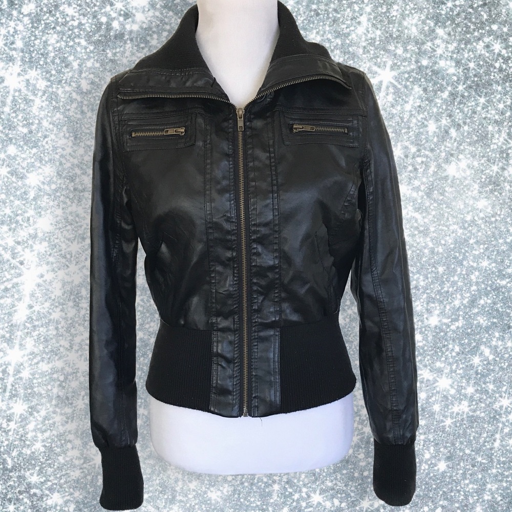 Vegan Leather Moto Jacket